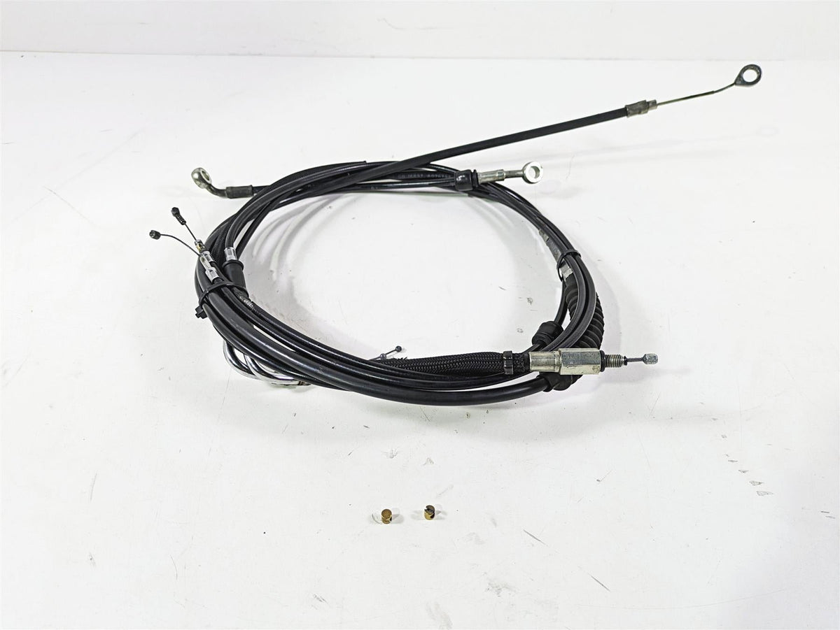 2017 Harley Dyna FXDB Street Bob Brake Clutch Throttle Cable Set 14" Ape Hanger {{ shop.shopifyCountryName }} - Mototech271