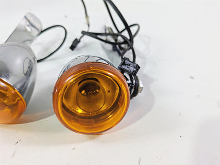2015 Harley FXDF Dyna Fat Bob Rear Blinker Turn Signal Set Chrome 68821-00 {{ shop.shopifyCountryName }} - Mototech271