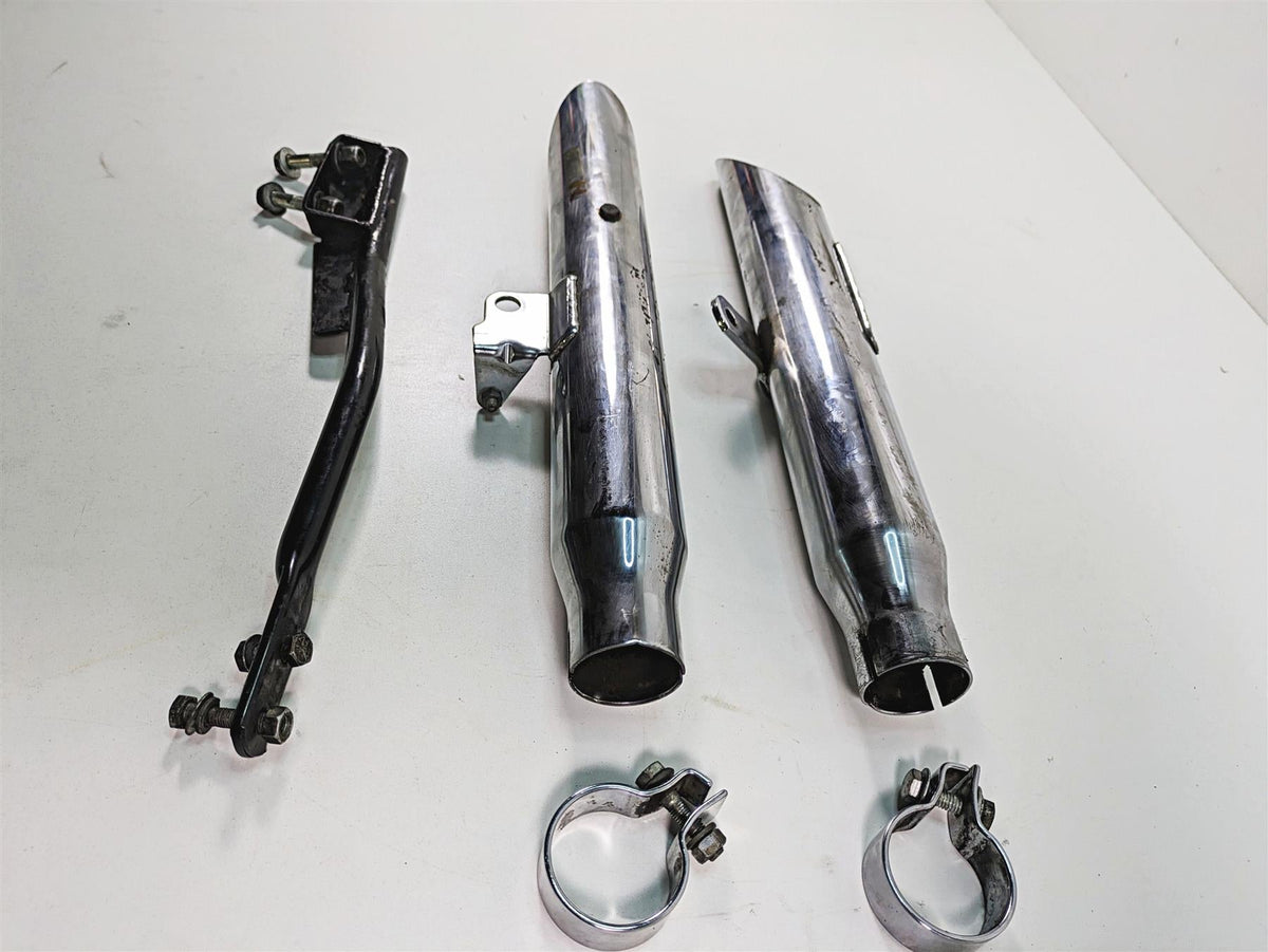 1986 Harley Sportster XLH 883 Oem Slip On Slash Cut Muffler Silencer Set {{ shop.shopifyCountryName }} - Mototech271