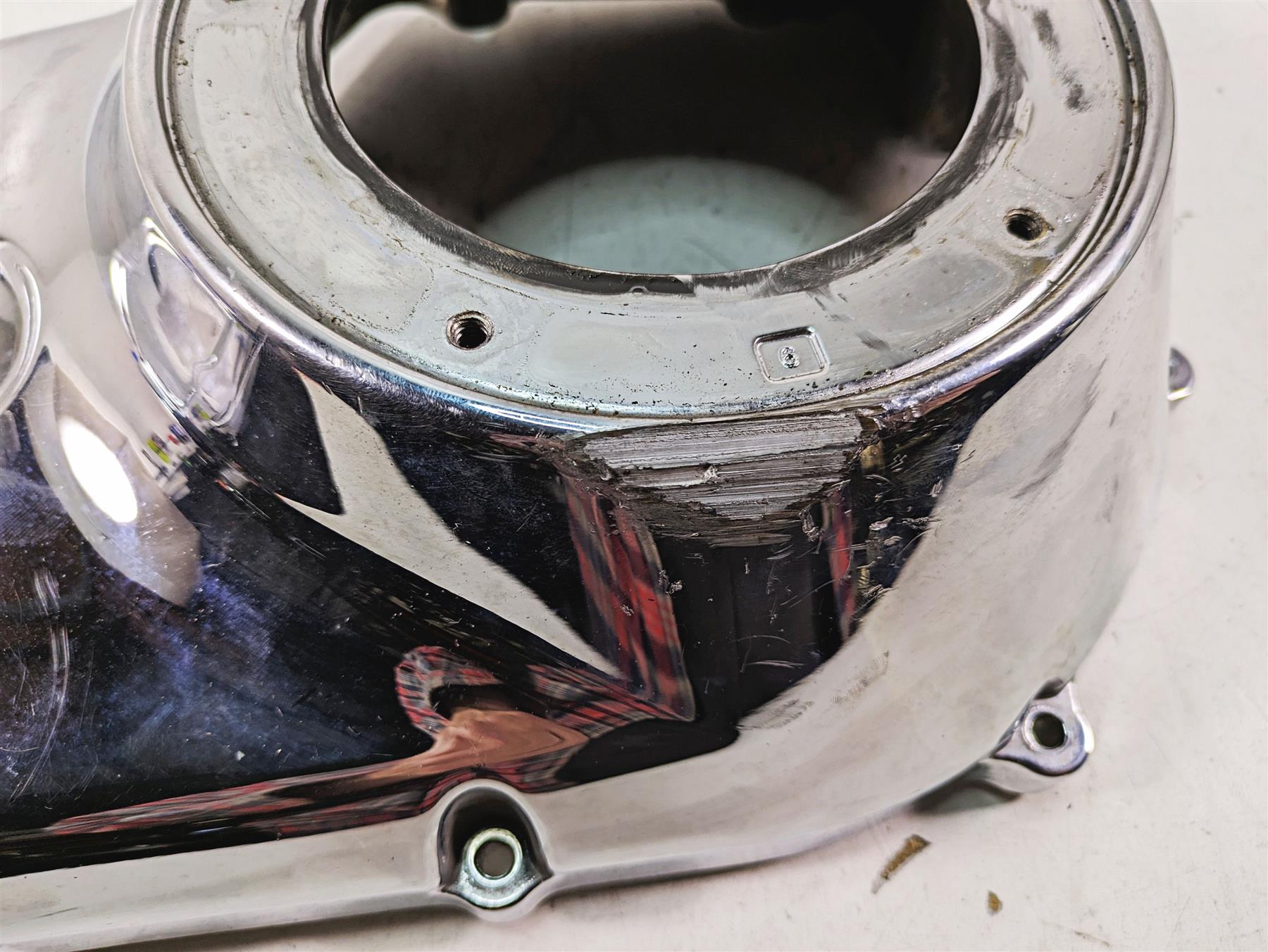 2009 Harley FXCWC Softail Rocker C Outer Primary Drive Clutch Cover 60784-06 {{ shop.shopifyCountryName }} - Mototech271