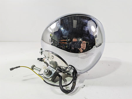 2003 Harley FLSTC Softail Heritage 100th 7" Chrome Headlight Lamp 67903-00 {{ shop.shopifyCountryName }} - Mototech271