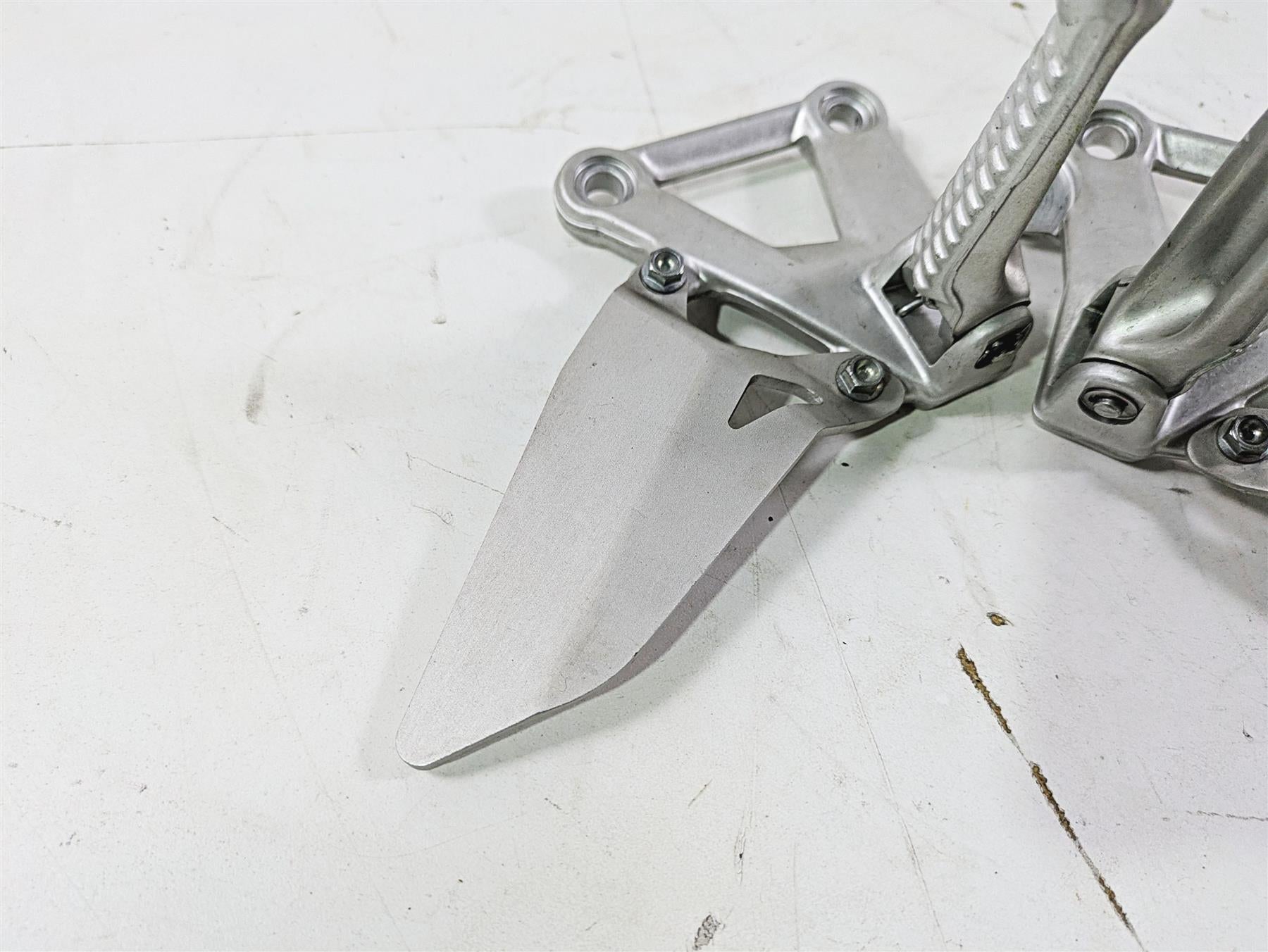 2008 Ducati SBK 1098 S Left Right Rider Footpeg Set 82411231A 82411221A {{ shop.shopifyCountryName }} - Mototech271