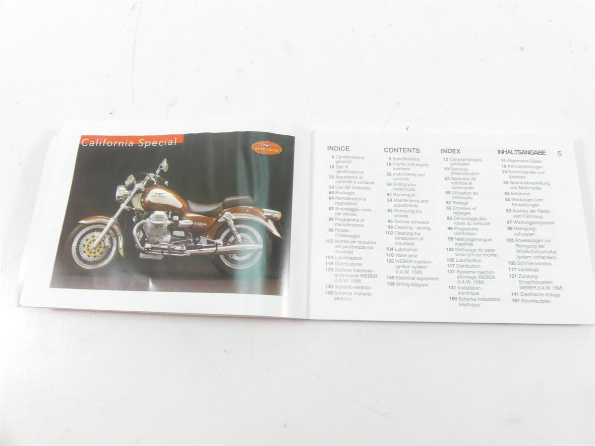 2001 Moto Guzzi California Sp 1100 Owners Manual GU03900030 {{ shop.shopifyCountryName }} - Mototech271