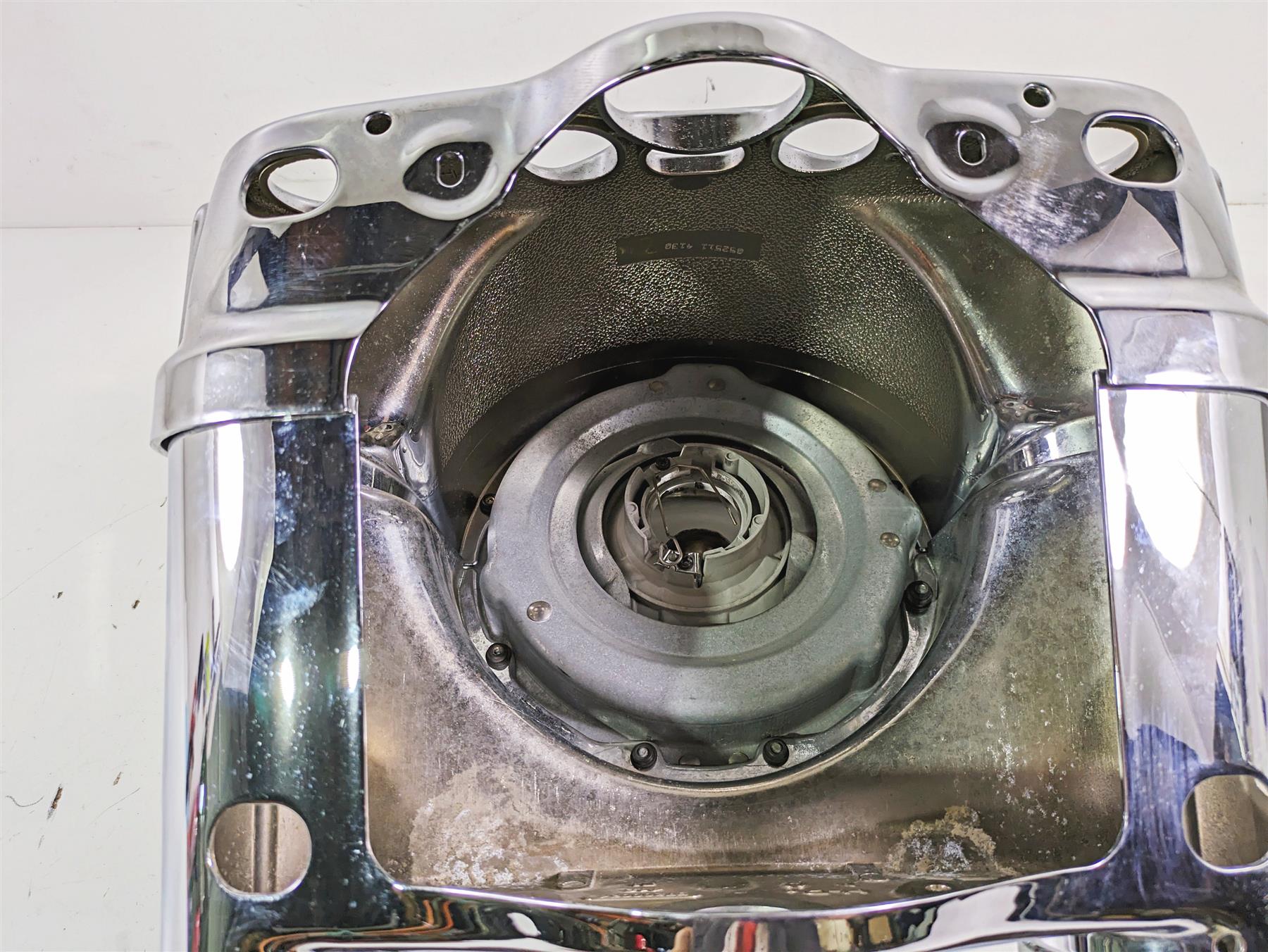 2012 Harley FLD Dyna Switchback Headlight Chrome Nacelle Set 61400078 57200024 {{ shop.shopifyCountryName }} - Mototech271