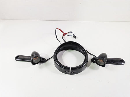 2001 Harley Touring FLHX Street Glide Front Blinker & Headlight Trim 69279-06 {{ shop.shopifyCountryName }} - Mototech271