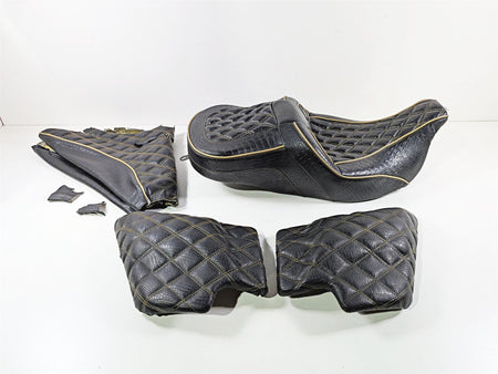 2017 Harley Touring FLHXS Street Glide Aftermarket Alligator Skin Seat Side & Fron Cover Set {{ shop.shopifyCountryName }} - Mototech271