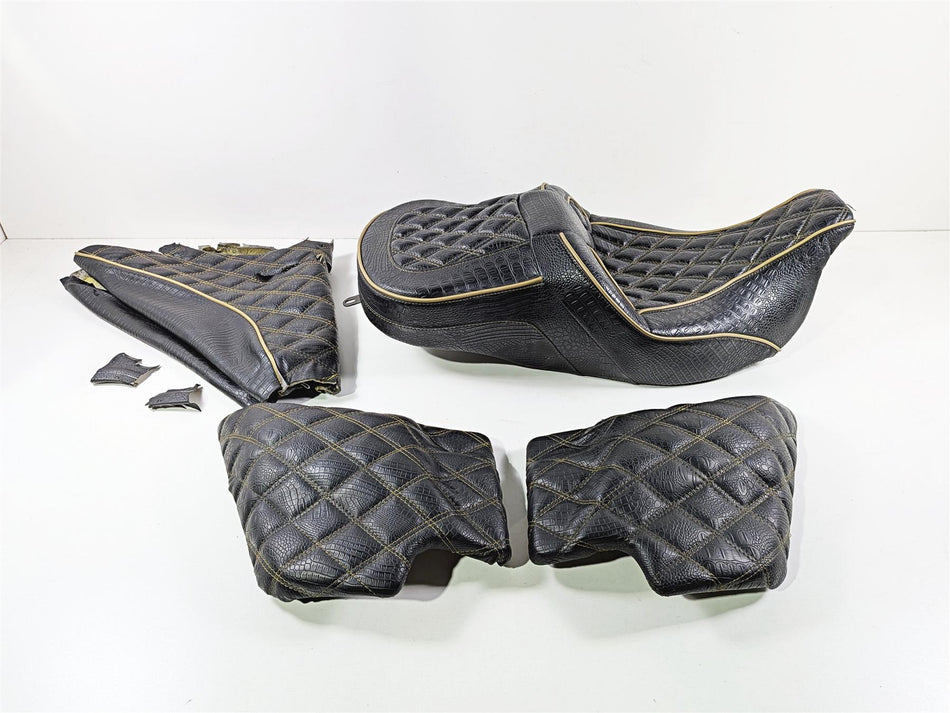 2017 Harley Touring FLHXS Street Glide Aftermarket Alligator Skin Seat Side & Fron Cover Set {{ shop.shopifyCountryName }} - Mototech271