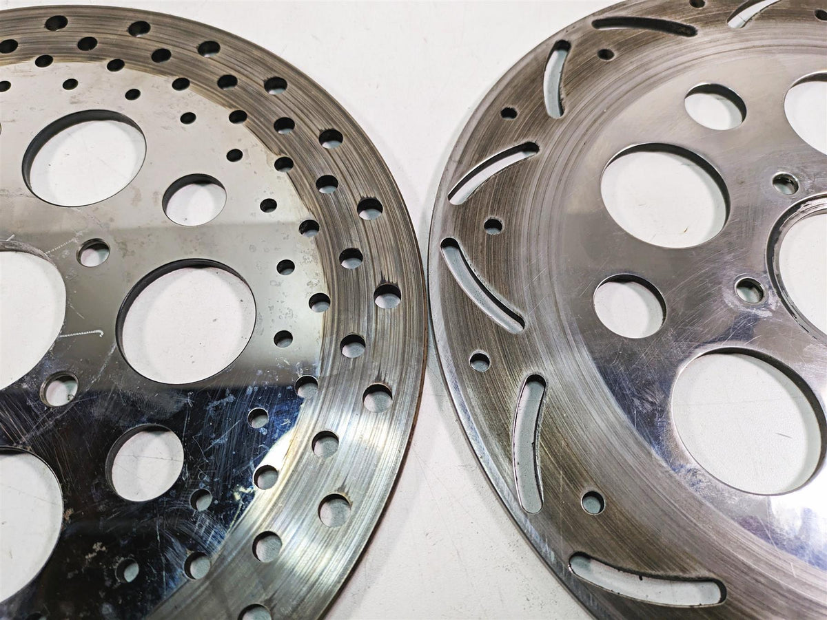 00-07 Harley Davidson Touring Electra Glide Aftermarket Chrome Front Rear Brake Rotor Disc Set {{ shop.shopifyCountryName }} - Mototech271