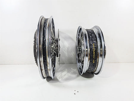 2007 Yamaha XVS1100 V-Star Custom 18x2.15 15x4.5 Front Rear Spoke Wheel Rim Set 94421-18614 {{ shop.shopifyCountryName }} - Mototech271