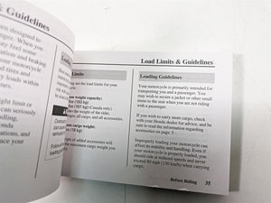 2006 Honda V-Twin VTX1300 R Oem Owners Manual Booklet VTX1300S/R 00X31-MEA-6300 | Mototech271