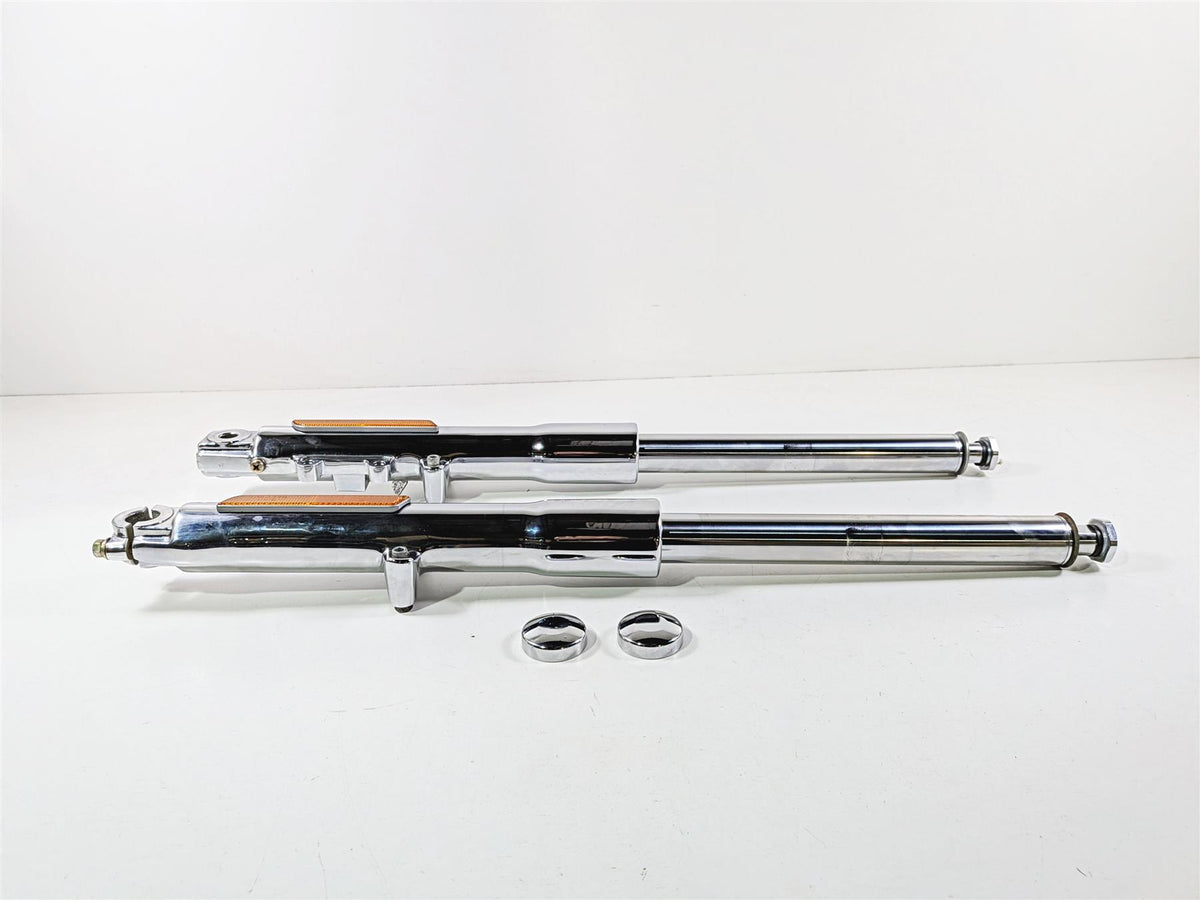 2005 Harley Softail FLSTFSE CVO Fat Boy Chrome Front Fork Leg Set 46310-05 46312-05-Mototech271