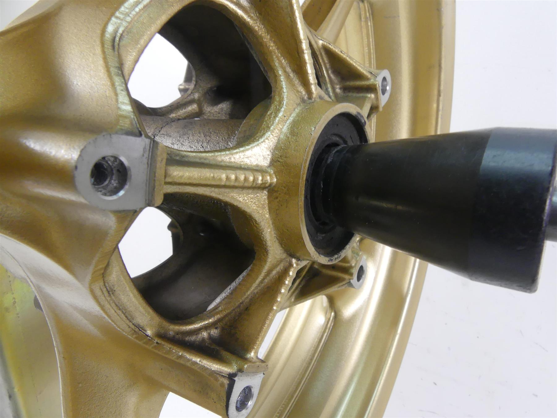 2008 Yamaha FZ1 Fazer Straight Golden Front Wheel Rim 17x3.5 5VY-25168-00-8L {{ shop.shopifyCountryName }} - Mototech271