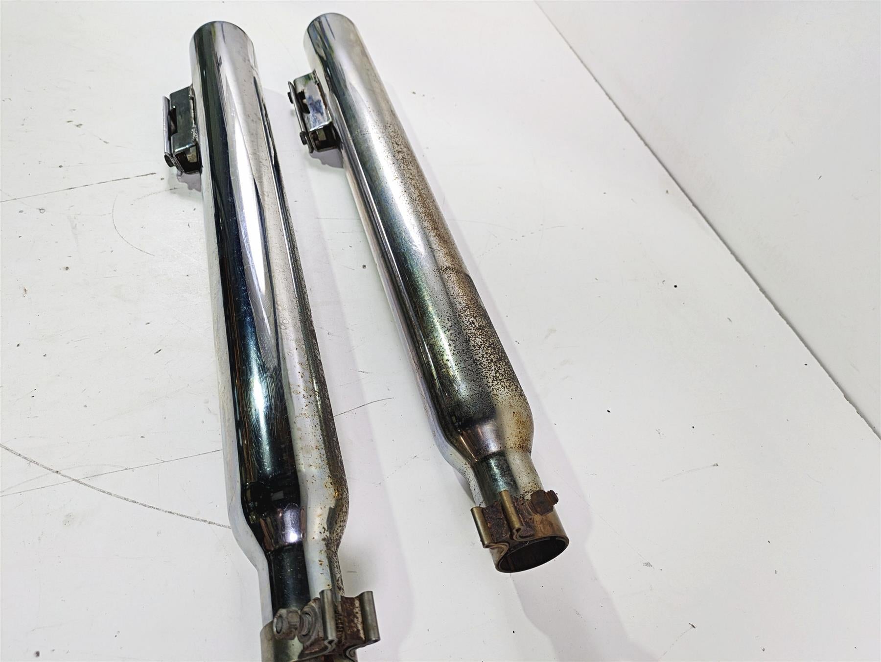 2008 Harley Touring FLHTP Electra Glide Straight Slip On Exhaust Muffler 3" Set {{ shop.shopifyCountryName }} - Mototech271