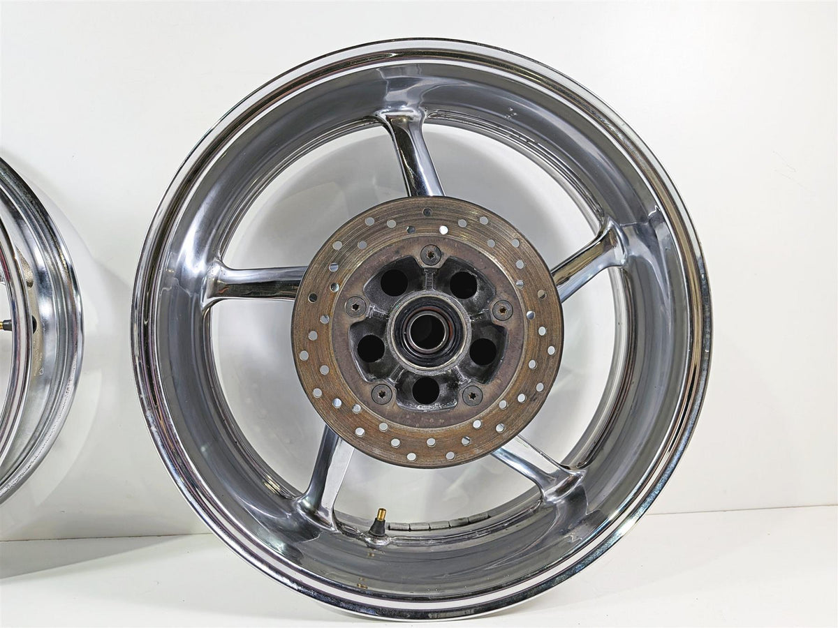2008 Yamaha YZF R1 RN19 Front Rear Chrome Wheel Rim Set -READ 5VY-25168-00 {{ shop.shopifyCountryName }} - Mototech271