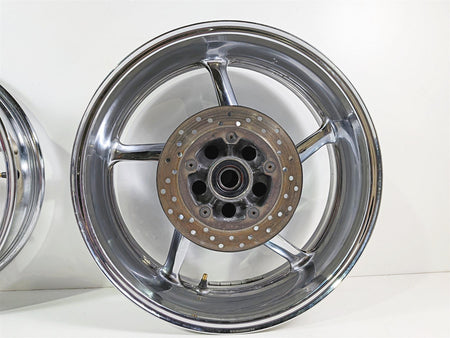 2008 Yamaha YZF R1 RN19 Front Rear Chrome Wheel Rim Set -READ 5VY-25168-00 {{ shop.shopifyCountryName }} - Mototech271