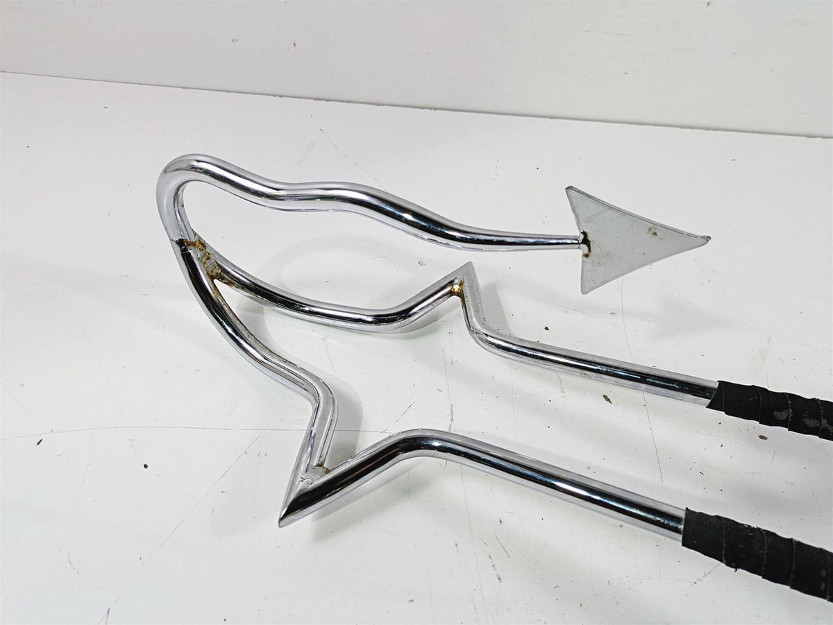 2004 Victory Kingpin Custom Rear Sissybar Backrest Devils Tail {{ shop.shopifyCountryName }} - Mototech271