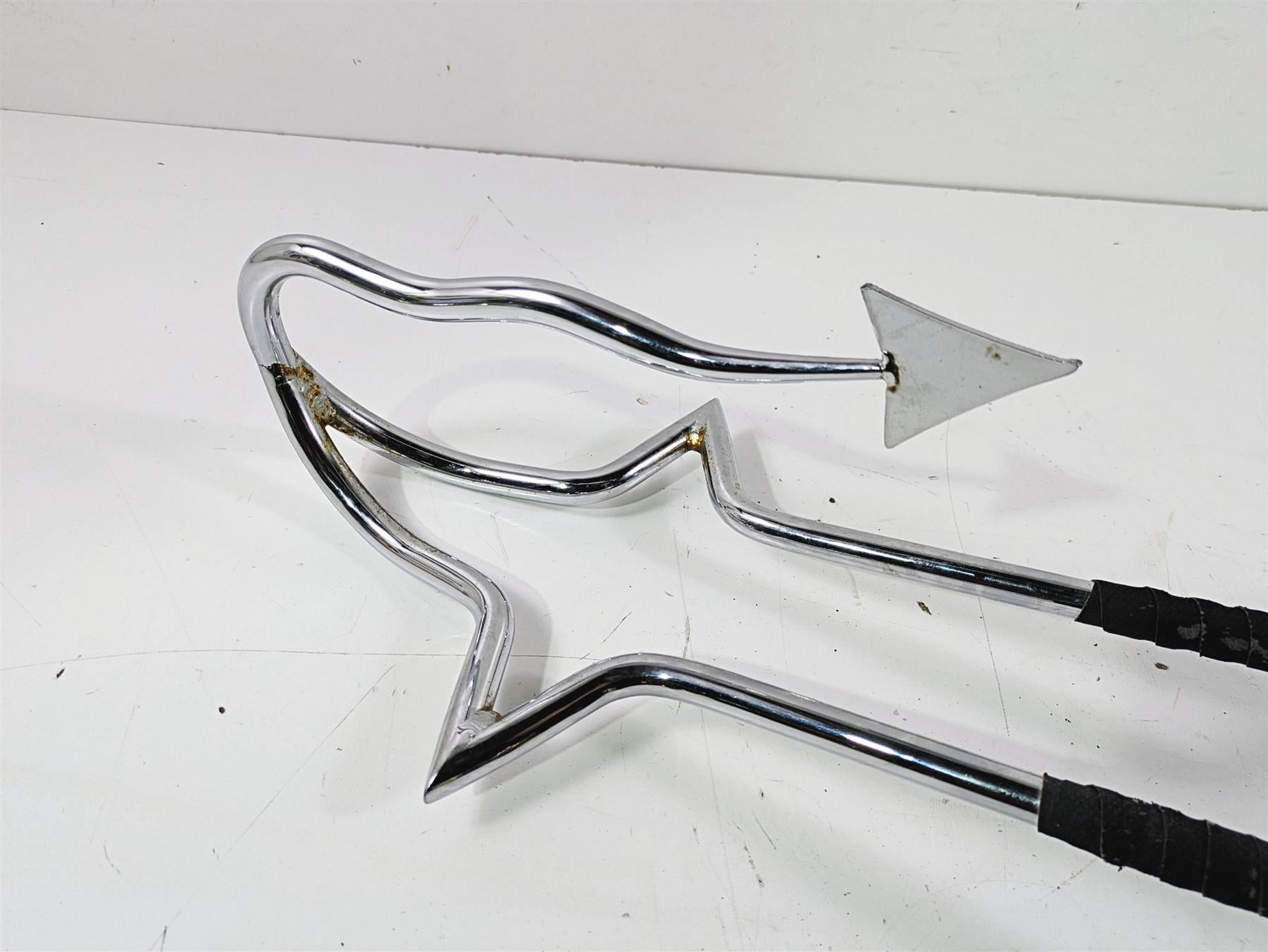 2004 Victory Kingpin Custom Rear Sissybar Backrest Devils Tail {{ shop.shopifyCountryName }} - Mototech271