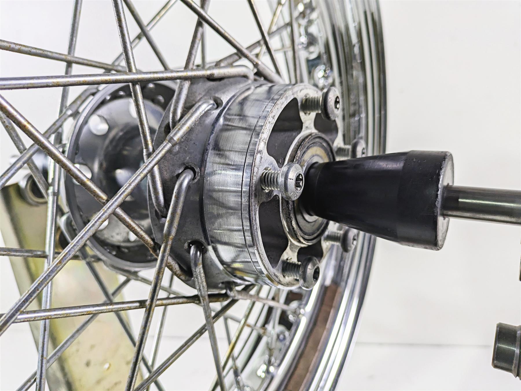 2016 Harley FLSTC Softail Heritage Front Wheel Rim & Cover 16x3 Wobble 41559-08 {{ shop.shopifyCountryName }} - Mototech271