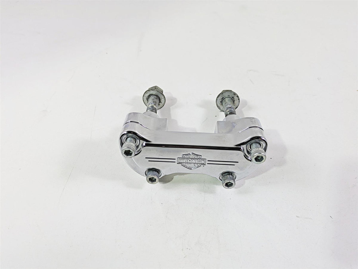 2004 Harley Softail FXSTDI Deuce Chrome Short Handlebar Riser Holder Set {{ shop.shopifyCountryName }} - Mototech271