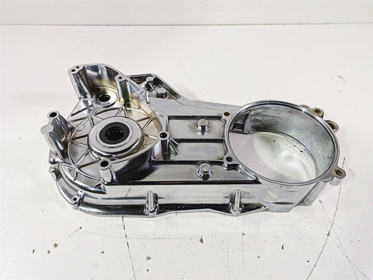 2003 Harley Touring FLHTCUI E-Glide 100th Chrome Inner Primary Cover 60677-01B {{ shop.shopifyCountryName }} - Mototech271