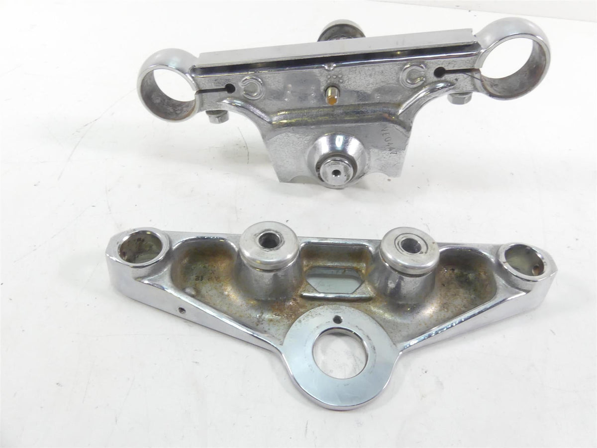 2004 Harley FXDWGI Dyna Wide Glide Chrome Upper Lower Triple Tree Set 45674-80 {{ shop.shopifyCountryName }} - Mototech271