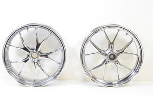 2008 Ducati 848 Straight Chrome Wheel Rim Set 17x3.5 17x5.5 50121161AB 50221341A | Mototech271