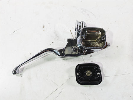 2004 Harley Softail FLSTF Fat Boy Chrome Brake Master Cylinder Set 9/16 45019-96 {{ shop.shopifyCountryName }} - Mototech271