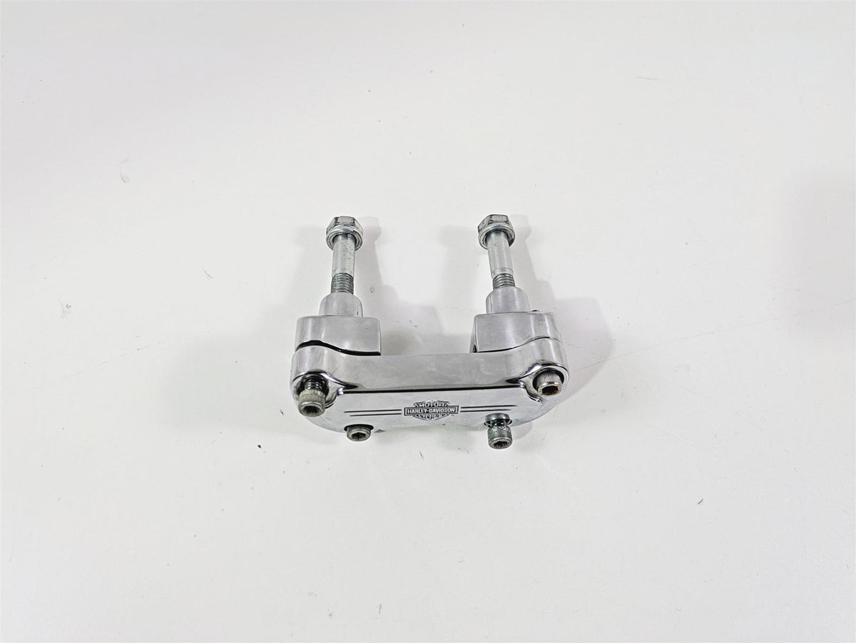 2016 Harley FXDF Dyna Fat Bob Handlebar Riser Holder Clamps Chrome 56568-86 {{ shop.shopifyCountryName }} - Mototech271