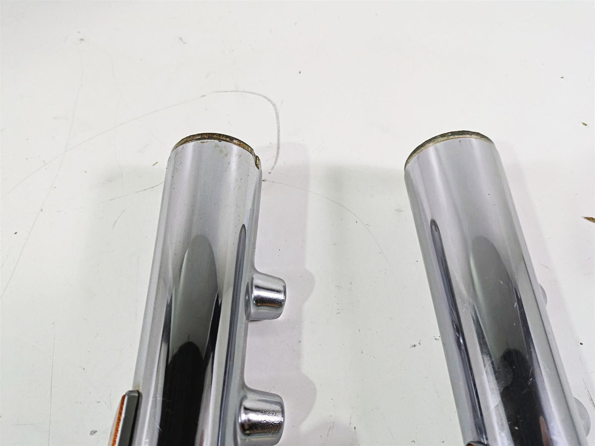 2003 Harley Softail FXSTDI Deuce 100th Front Fork Lower Chrome Leg Set 46068-00 {{ shop.shopifyCountryName }} - Mototech271