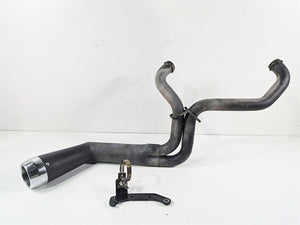 2001 Harley Touring FLHX Street Glide 2 into 1 Side Pipe Exhaust System Handmade