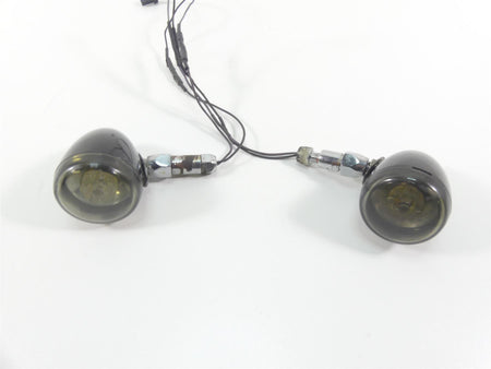 2008 Harley Softail FLSTSB Cross Bones Rear Smoked Led Blinker Signals 68804-06 {{ shop.shopifyCountryName }} - Mototech271