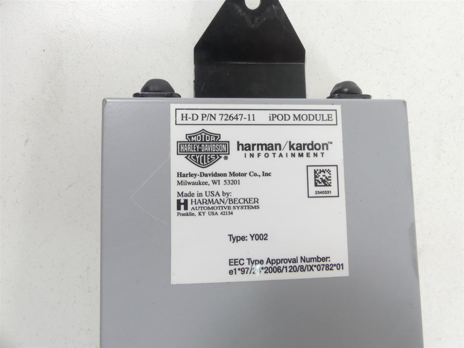 2012 Harley CVO FLHX SE3 Street Glide Harman Kardon IPod Module 72647-11 {{ shop.shopifyCountryName }} - Mototech271