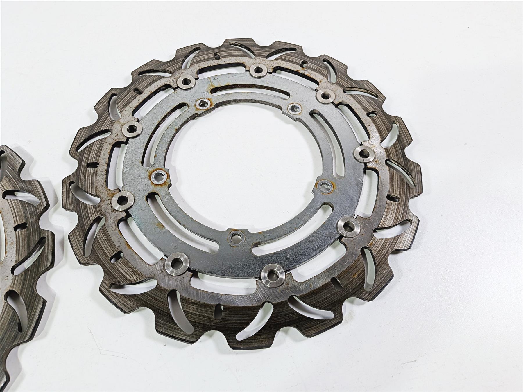 2008 Yamaha YZF R1 RN19 Voodoo Wave Front Brake Disc Rotor Set 4C8