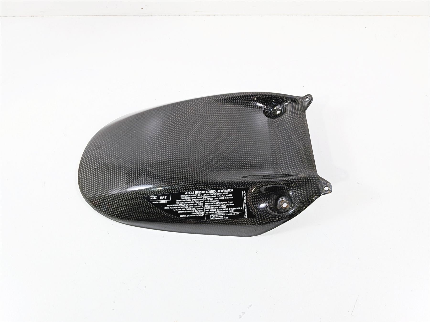 2008 Aprilia RSVR 1000 Factory Carbon Fiber Rear Fender Mud Guard 8156165