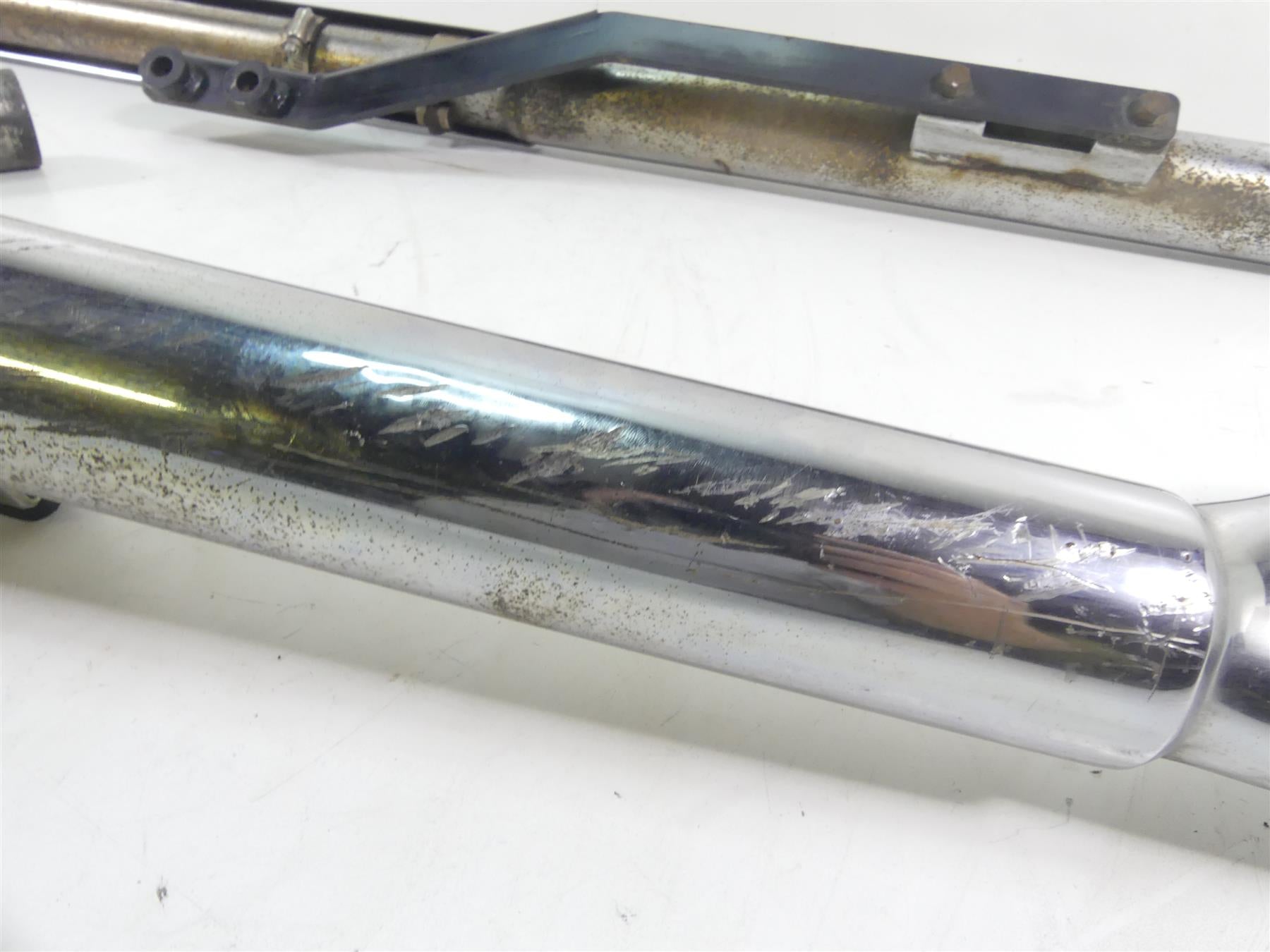 2005 Harley Softail FLSTSC Heritage Springer Samson Cholo Fishtail Exhaust 30" {{ shop.shopifyCountryName }} - Mototech271