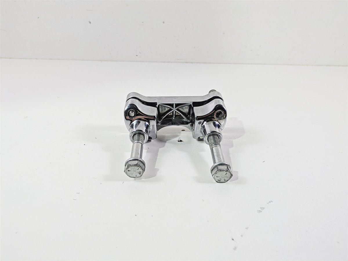 2016 Harley FXDF Dyna Fat Bob Handlebar Riser Holder Clamps Chrome 56568-86 {{ shop.shopifyCountryName }} - Mototech271