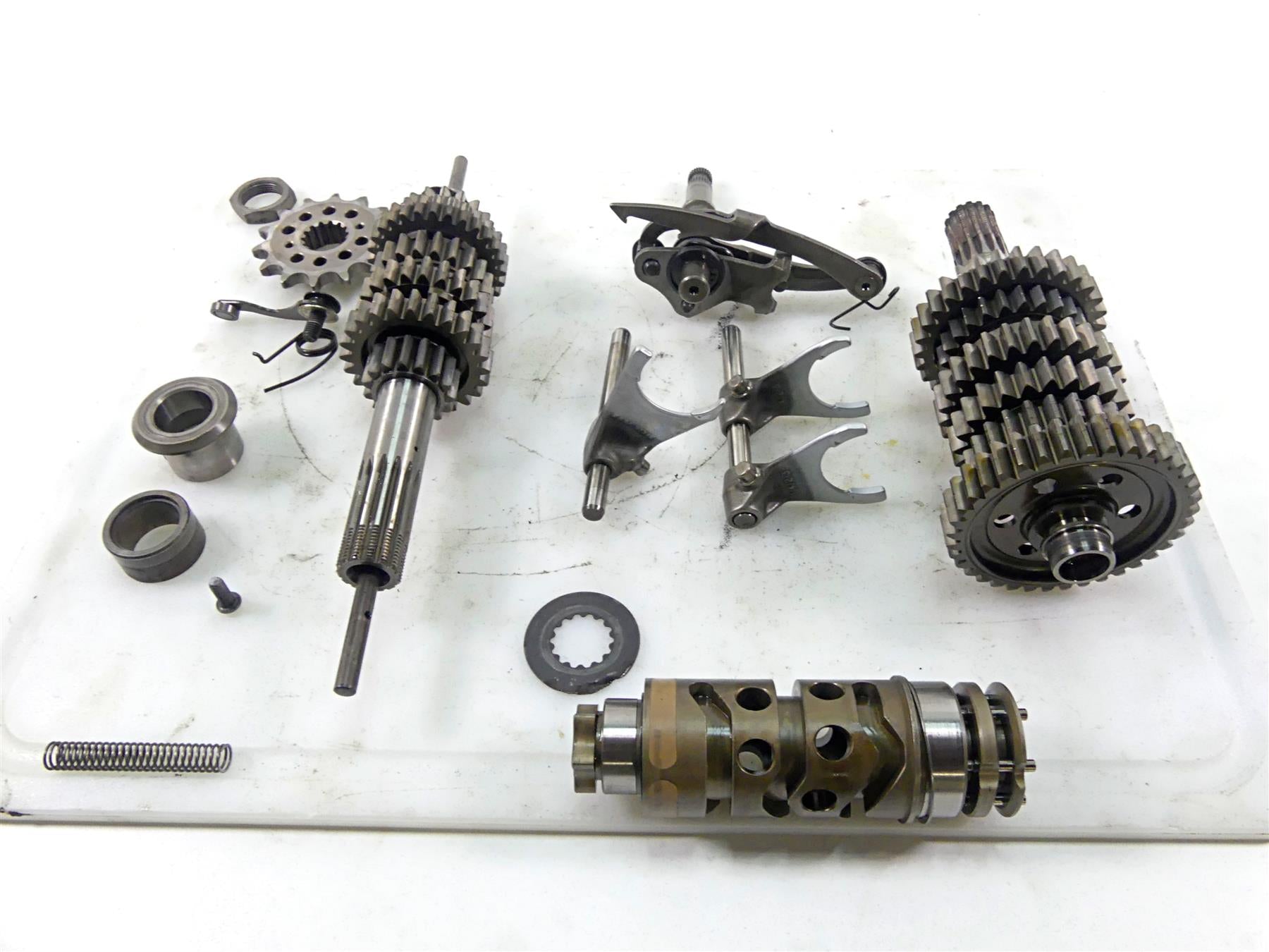 2012 Ducati Monster 1100 EVO Transmission Gears Shift Drum Fork Set 15020722A {{ shop.shopifyCountryName }} - Mototech271