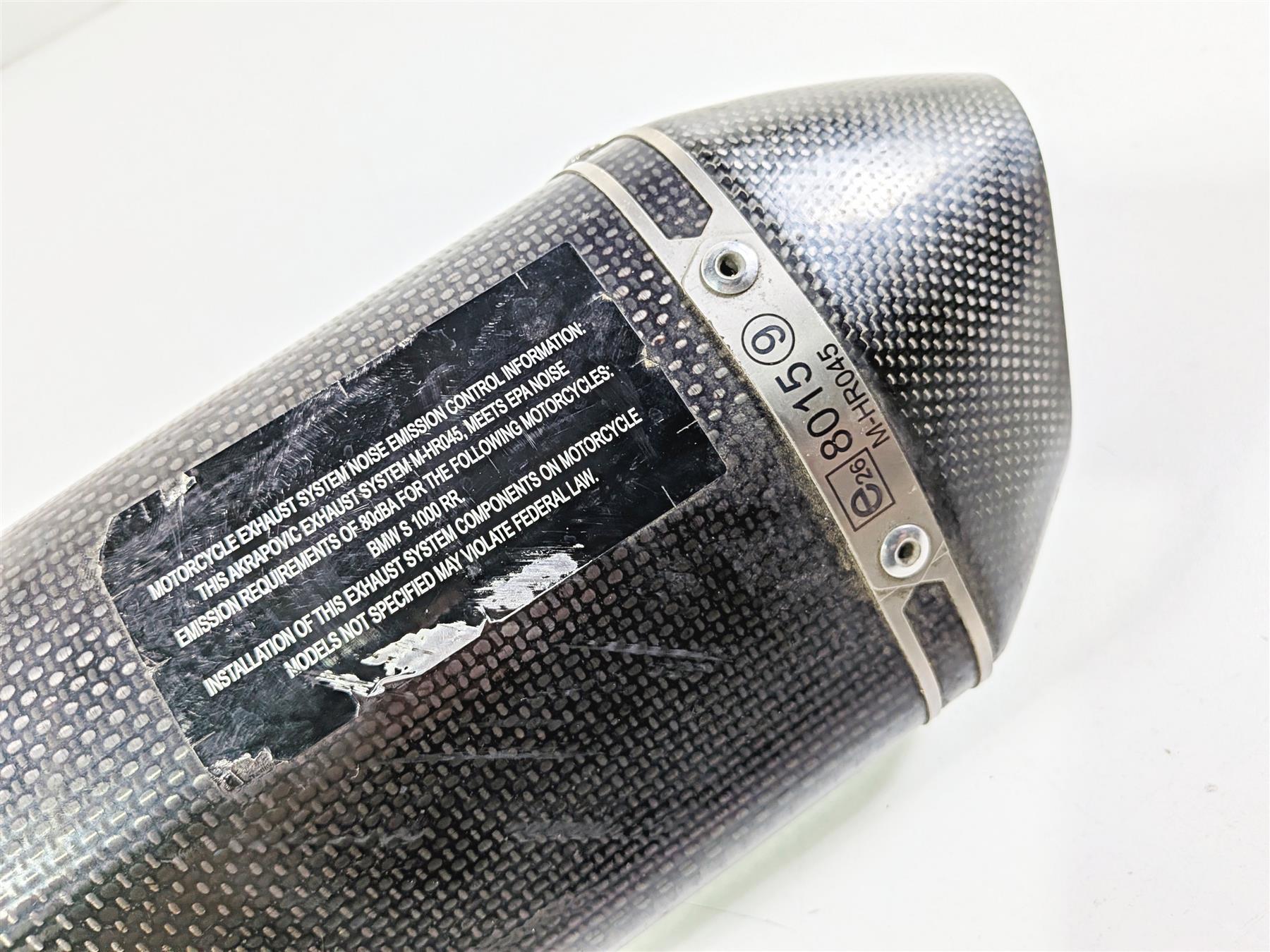 2016 BMW S1000RR K46 Damaged Akrapovic Carbon Fiber Exhaust Pipe Muffler M-HR045-Mototech271