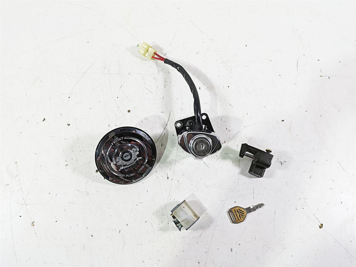 2002 Honda VTX1800 Retro Ignition Switch Steering Key Lock Cap Set 35110-MR1-000 {{ shop.shopifyCountryName }} - Mototech271
