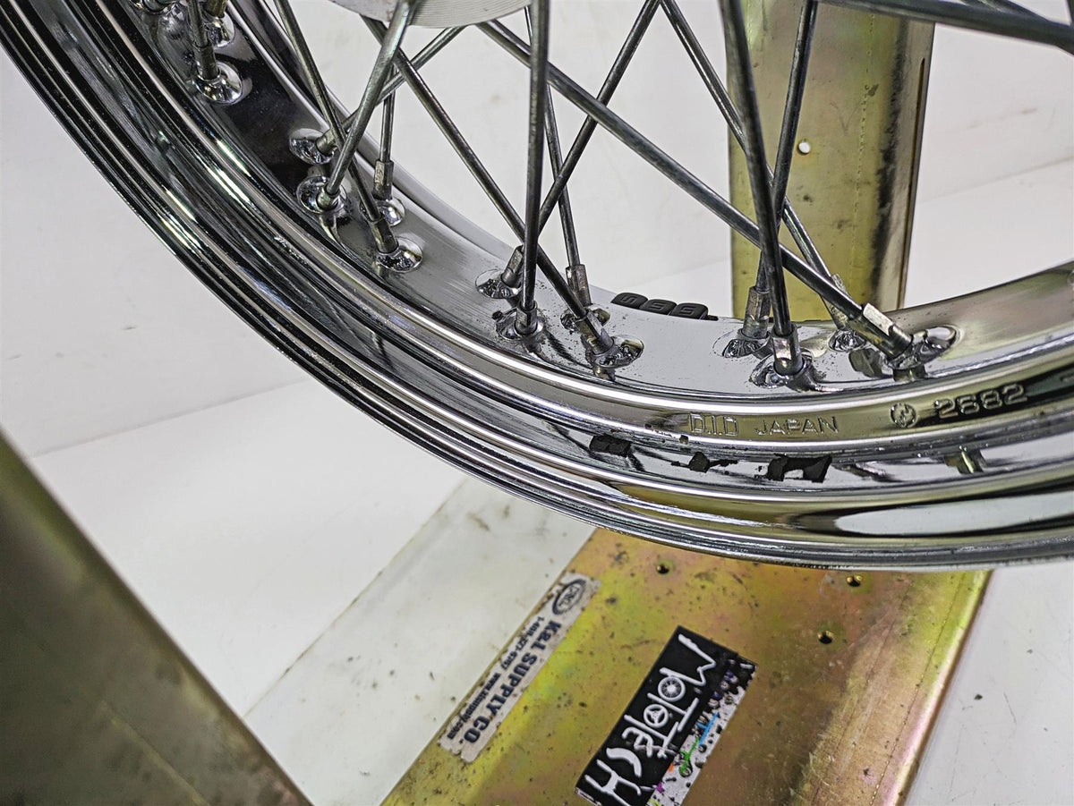 2002 Honda VTX1800 Retro Straight 17x3.5 Spoke Front Wheel Rim 44650-MCV-A11 {{ shop.shopifyCountryName }} - Mototech271