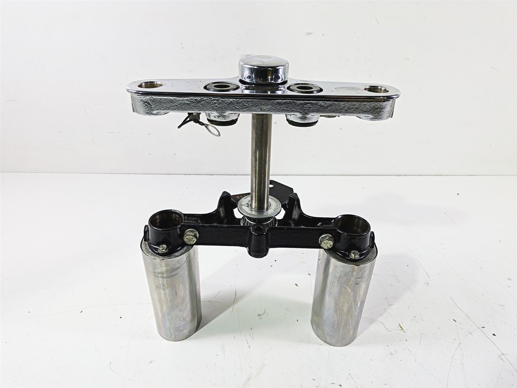 1992 Harley FLSTC Softail Heritage Upper Lower Triple Tree + Cover Set 45456-86B | Mototech271