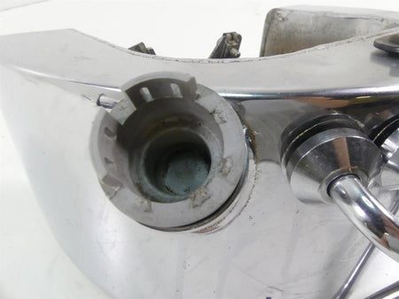 2004 Harley Softail FLSTFI Fat Boy Chrome Oil Tank Reservoir + Hoses 62498-00A {{ shop.shopifyCountryName }} - Mototech271