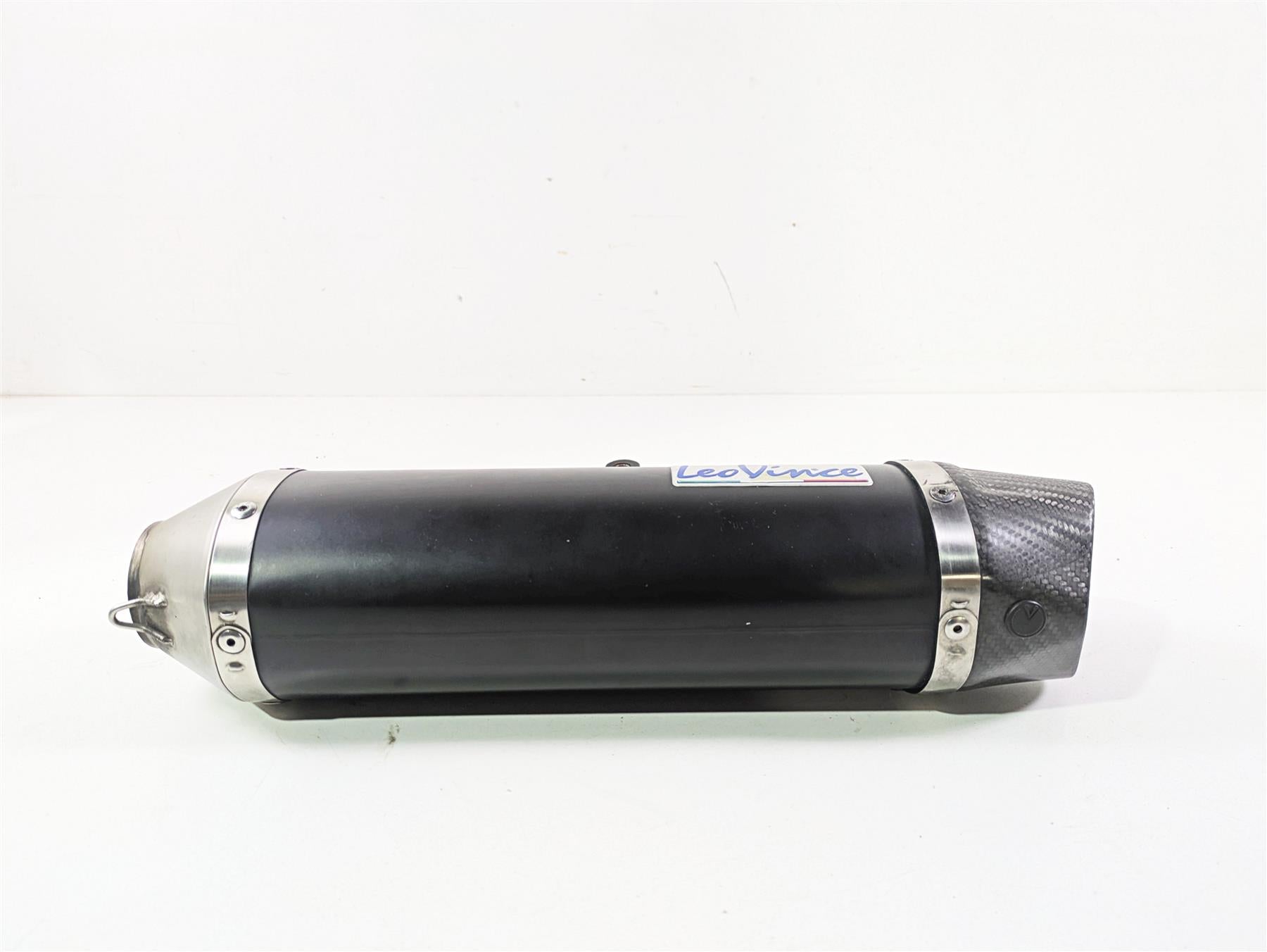 Inlet 54mm 17.5" Long Left Leo Vince Universal Exhaust Pipe Muffler Silencer Can {{ shop.shopifyCountryName }} - Mototech271