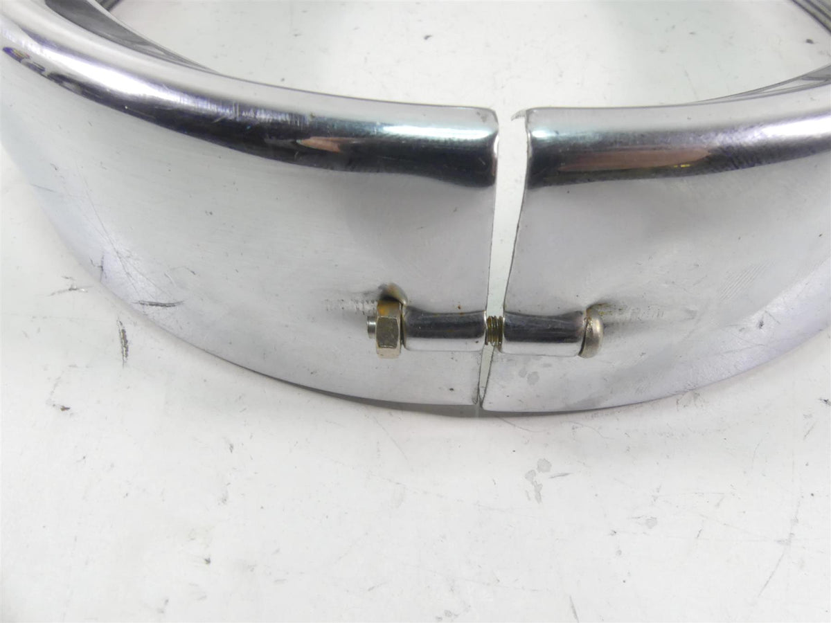 2005 Harley Touring CVO FLHTC SE Electra Glide Headlight Chrome Ring Cover {{ shop.shopifyCountryName }} - Mototech271
