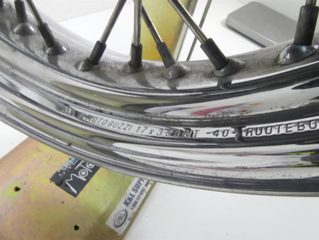 2001 Moto Guzzi California Sp 1100 Straight 17x3.5 Rear Wheel Rim GU03630640 {{ shop.shopifyCountryName }} - Mototech271
