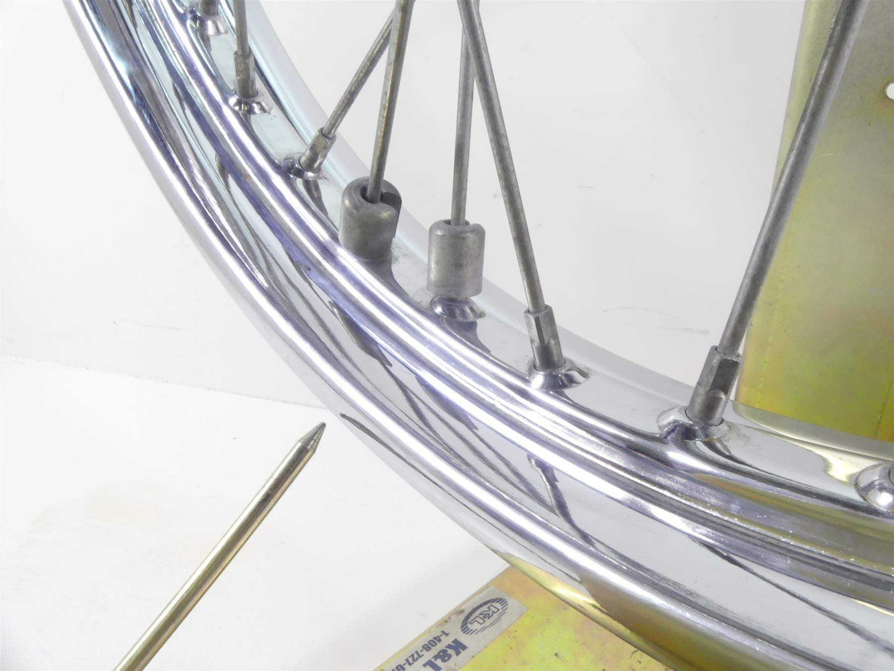 1993 Harley FXSTS Softail Springer Front Chrome Spoke Wheel Rim 21x2.15 43676-88 {{ shop.shopifyCountryName }} - Mototech271