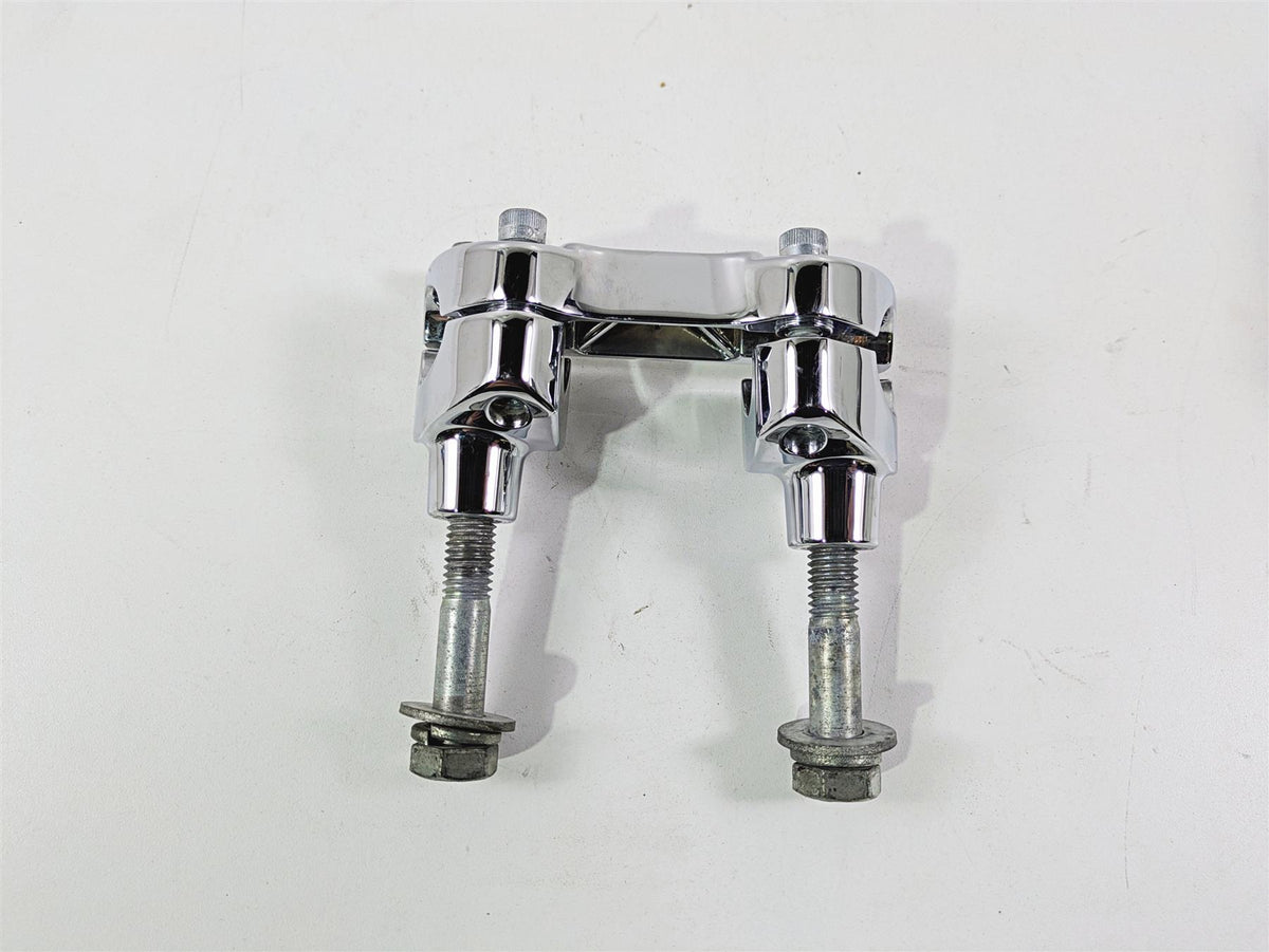 2004 Harley Softail FXSTDI Deuce Chrome Short Handlebar Riser Holder Set {{ shop.shopifyCountryName }} - Mototech271