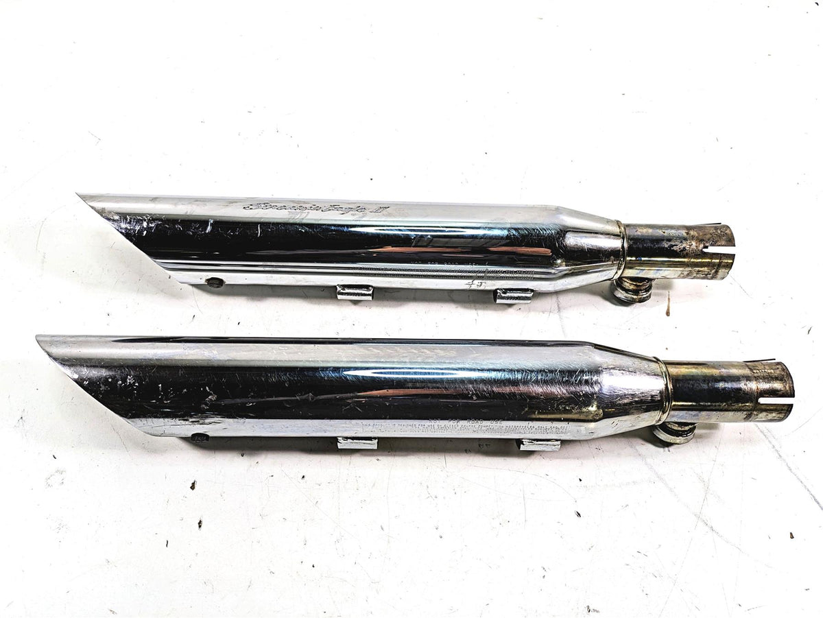 2006 Harley Softail FXSTSI Springer Screamin Eagle 2 II Slash Cut Slip On Mufflers & Baffles {{ shop.shopifyCountryName }} - Mototech271