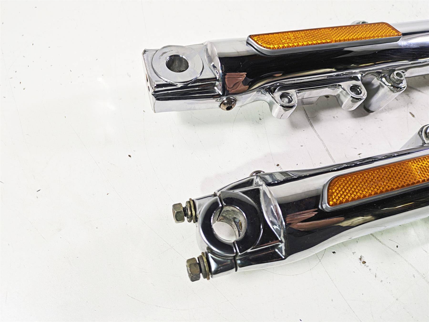 2005 Harley Softail FLSTFSE CVO Fat Boy Straight Chrome Front Fork Set 46310-05 {{ shop.shopifyCountryName }} - Mototech271