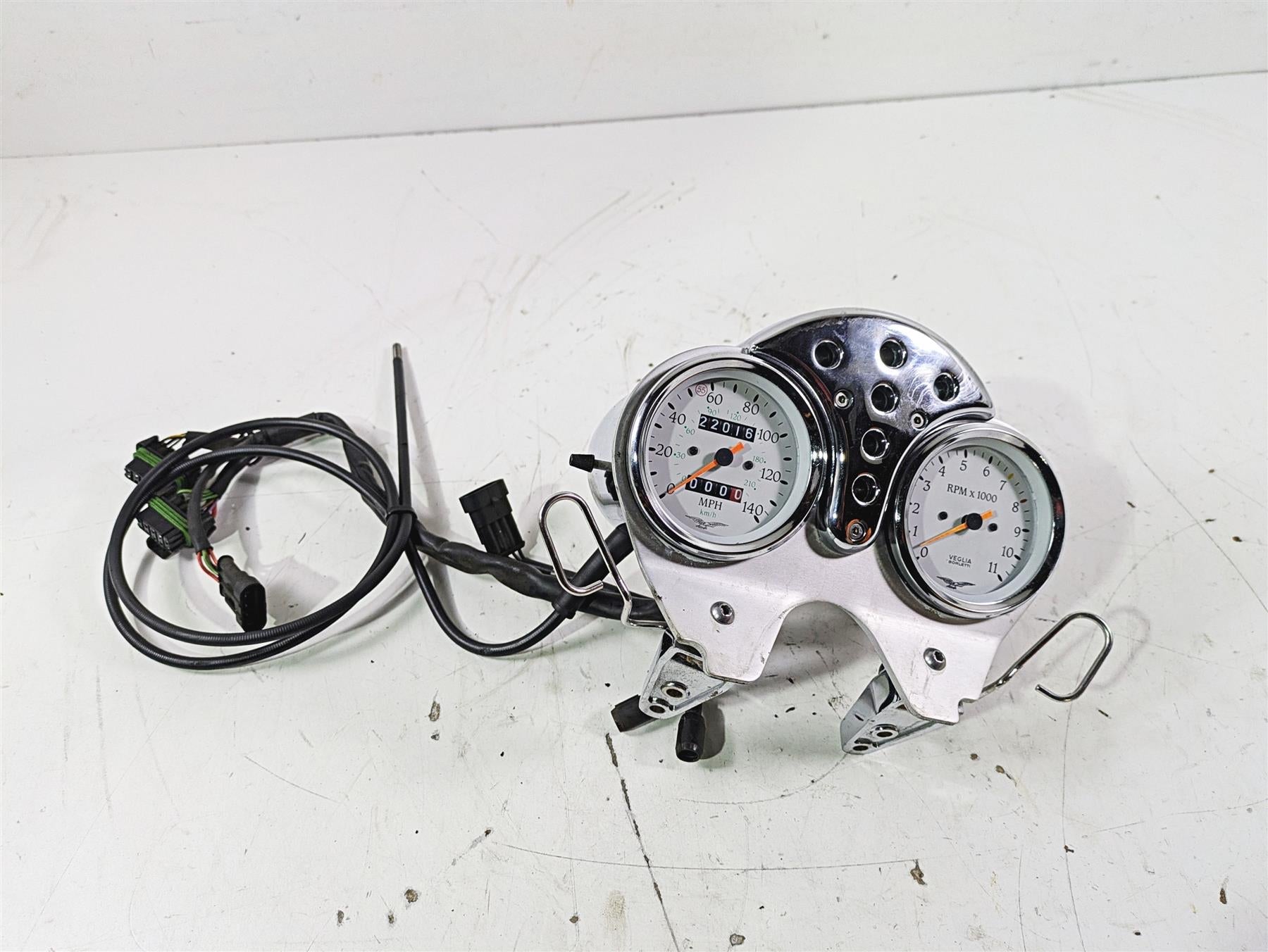 1998 Moto Guzzi California 1100 EV Speedometer Gauges + Cover - 22k GU02762400 {{ shop.shopifyCountryName }} - Mototech271